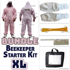 Jawadis Bee Protection Suit Bundle – XL Suit, Gloves, Hive Tool & Brush Included