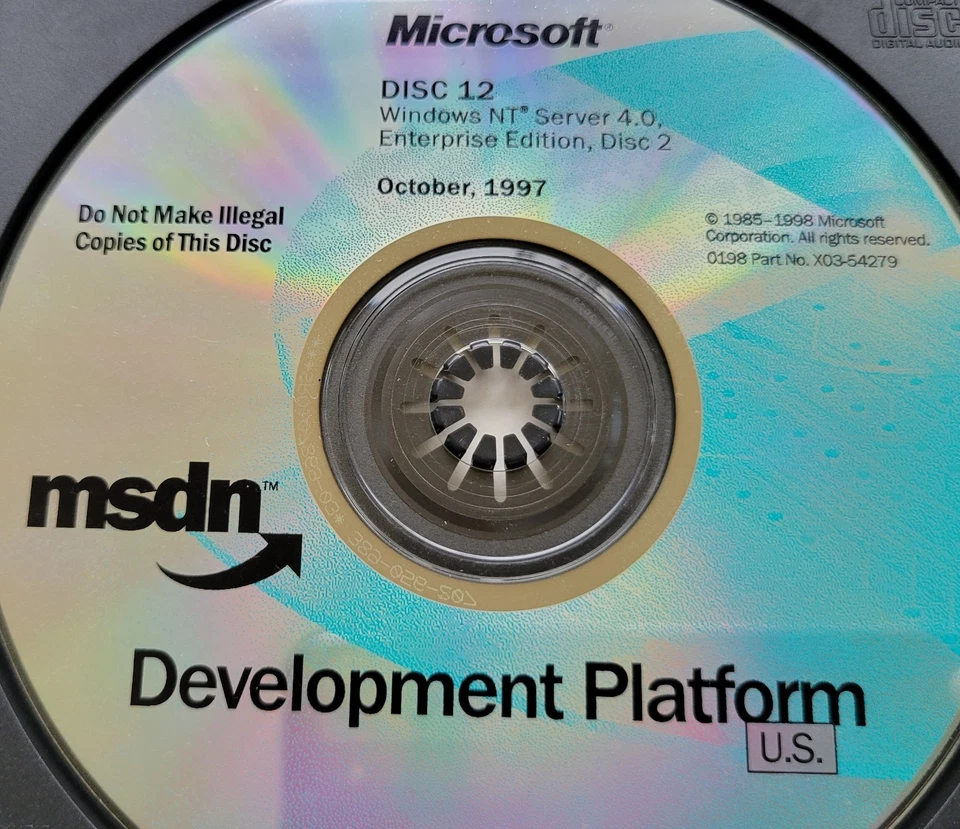 Vintage - Microsoft Windows NT server 4.0 Enterprise Edition - MSDN Development - Image 2 of 2
