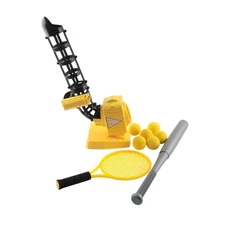 Automatic Baseball Pitching Machine Ball Launcher Outside Backyard Toys Set for