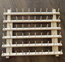June Tailor Wooden Spool Thread Holder - 60 spool rack -foldable