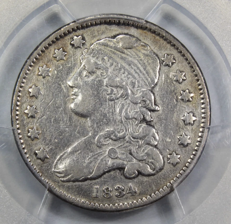 1834 Capped Bust Quarter Dollar PCGS VF Details 286,000 Mintage Free Shipping - Image 2 of 4