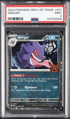 2024 POKEMON TRICK OR TRADE #057 GENGAR PSA 9