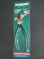 NOS vintage Diamond Tools S56P 6" Diagonal Side Cutters Pliers Cutting USA