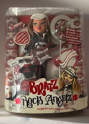 NIB Bratz Rock Angelz Yasmin 2005 Original New in Box with CD and Poster Vintage