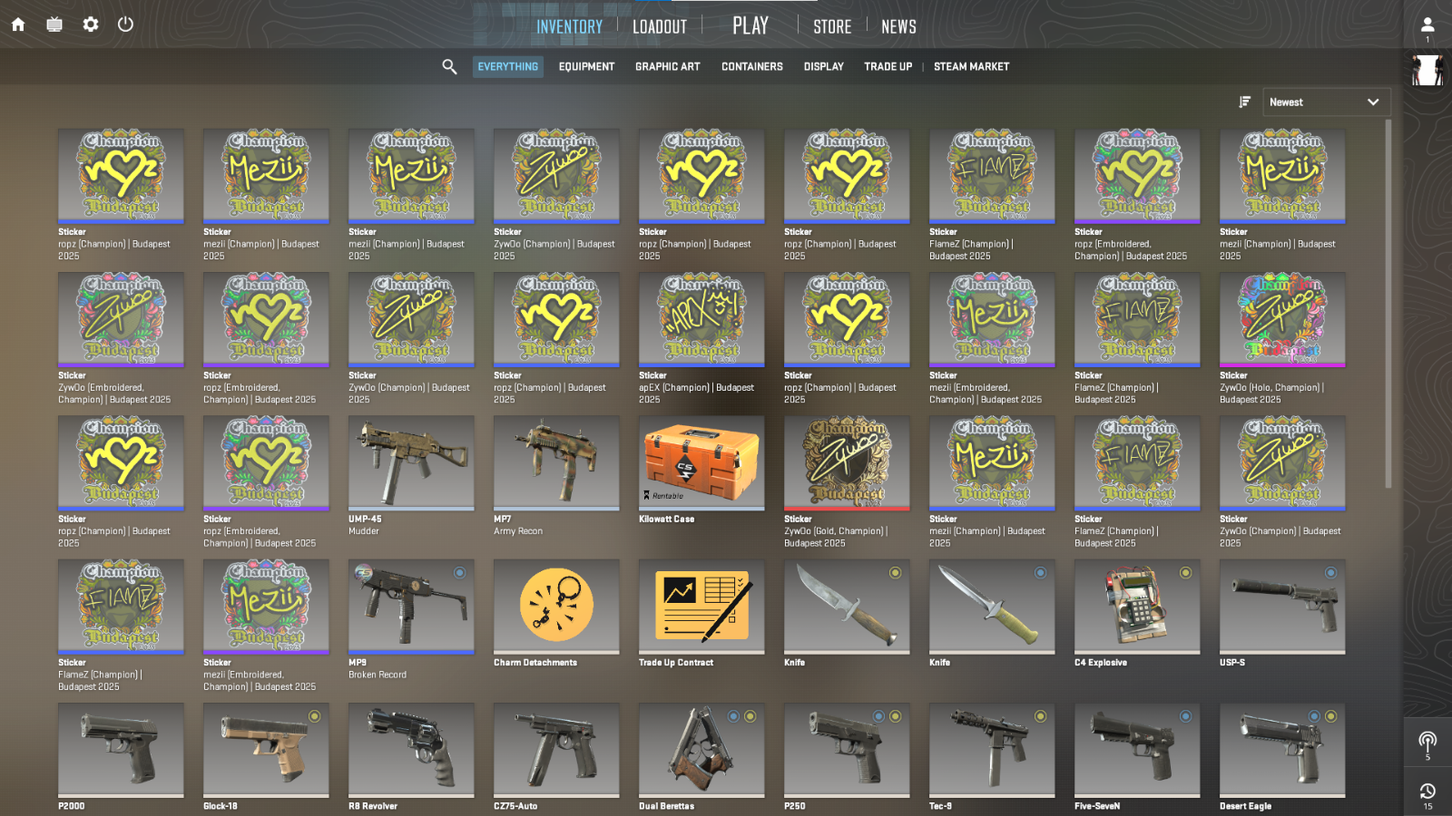selling this csgo prime account with Sticker | ZywOo (Gold, Champion ...