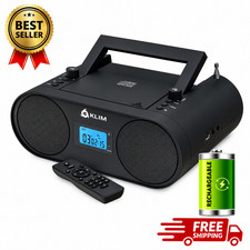Portable Boombox B4 CD Player with Bluetooth, AM/FM Radio Remote Control