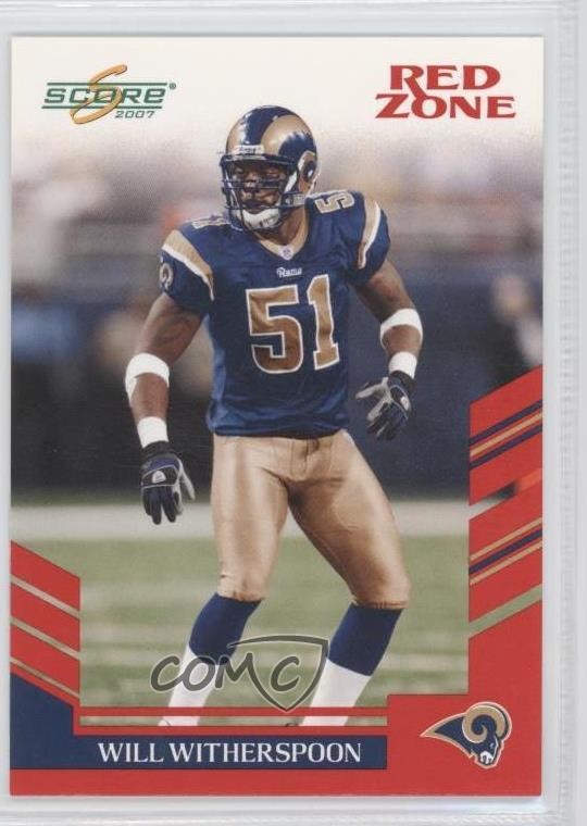 2007 Score Red Zone 31/120 Will Witherspoon #118 0b5
