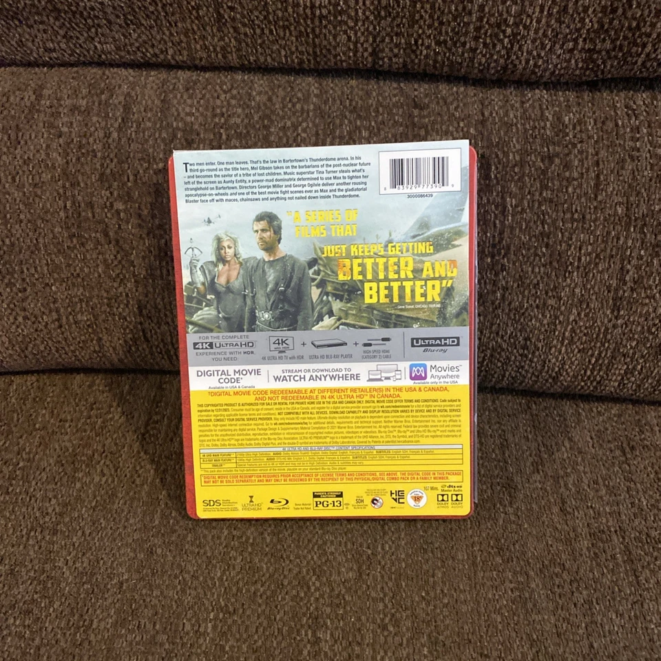 Mad Max: Beyond Thunderdome (4K Blu-ray, 2021, SteelBook) No Digital Code - Image 4 of 4