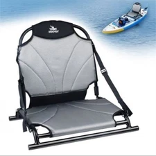 Universal Folding Kayak Seat Aluminum Canvas Paddleboard Seat with Back Support