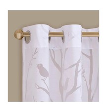 Madison Park Averil Grommet Top Sheer Window Curtain, White, 1-Panel