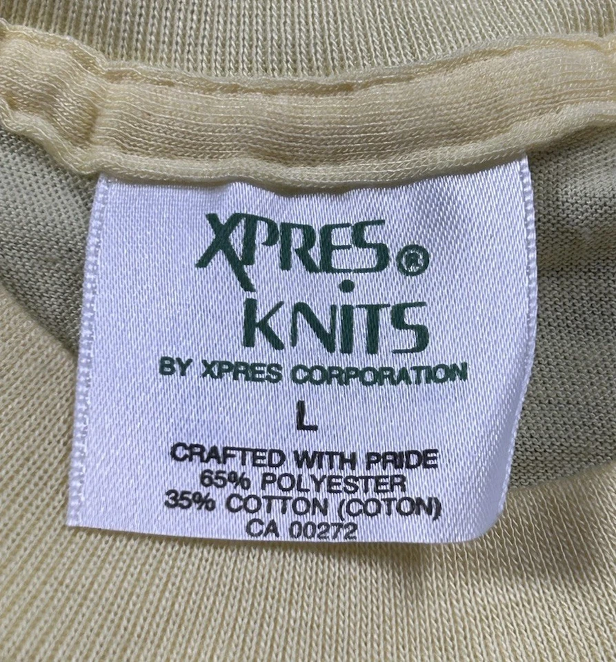 Camiseta Vintage Anos 80 Carro Clássico Chevy Ponto Único Xpres Malhas Grande Amarela TX - Imagem 3 de 4