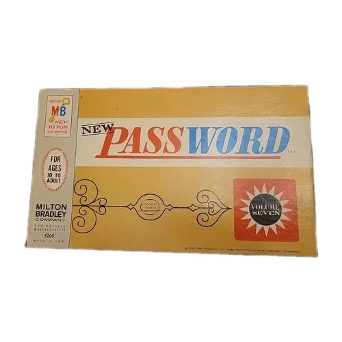 Vintage Milton Bradley Password Game 1966 Volume 7