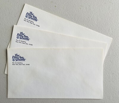 Shuttle Envelopes Pan Am Shuttle Airlines Envelopes - Lot of 3 | eBay