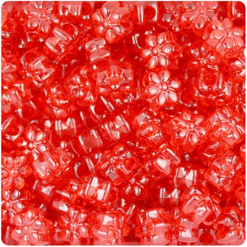 BeadTin Transparent 13mm Flower Pony Beads (250pcs) - Color choice - Picture 15 of 18