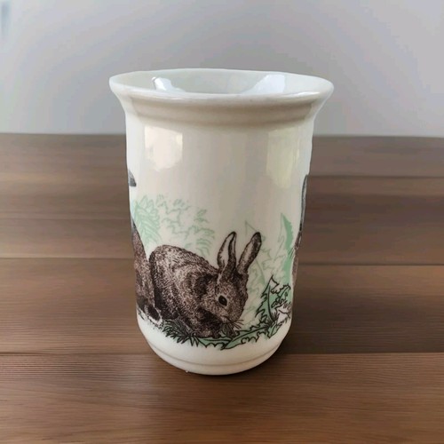 Vintage Churchill Rabbits Coffee Tea Mug Brown Green Beige England AS NEW - Picture 2 of 6