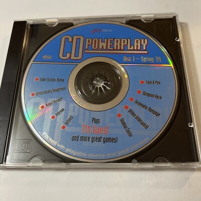 CD Powerplay Disc 1 Spring 1994 Windows Vintage CD-ROM Shareware and Demos