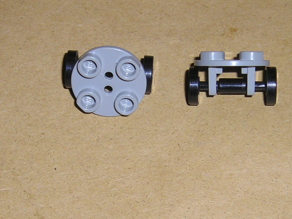 Lego 2x Achsplatte Radhalter 2655 2x2 rund Trolley Felge 2496 Farbauswahl (R 12) - Bild 3 von 4