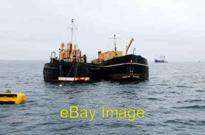 Photo 6x4 Salvage Barges Greenigo These two barges are moored close to th c2009