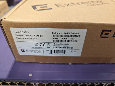 EXTREME NETWORKS X460-G2 VIM-2ss Summit-Stack 16713 Interface module NEW