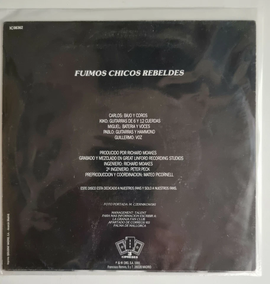 SINGLE 7 PULGADAS - LA GRANJA- DUIMOS CHICOS REBELDES - Imagen 2 de 3