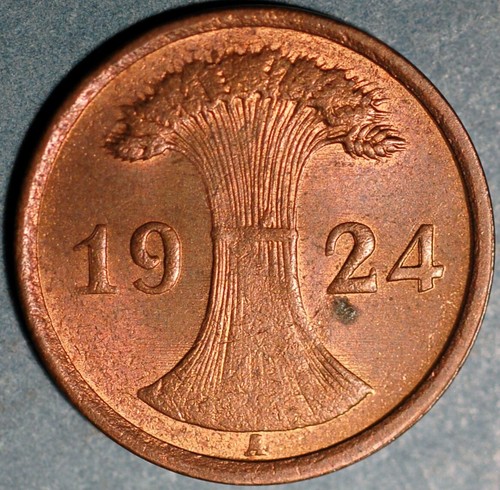 Germany Weimar Republic 2 Reichspfennig 1924 A KM# 38