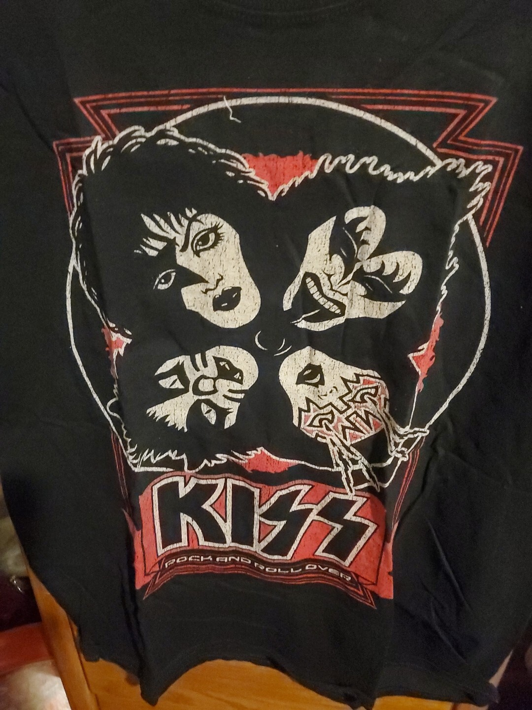 KISS Rock 'n' Roll Over 40th Anniversary Langarmshirt | Offizielle Band Merchandise | Doppelt Genähter Saum