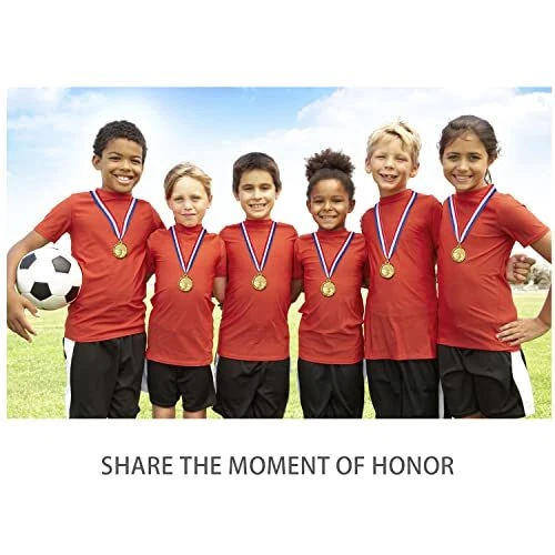 Juego de medallas de fútbol de 12 piezas para premios para niños y adultos, premio de oro Foto 4 de 4