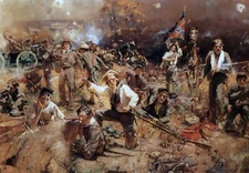 Glorious Fighting Painting by William Gilbert Gaul Reproduction