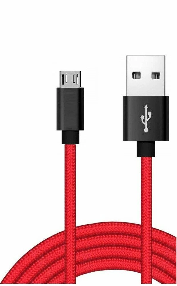 Micro USB Cable Fast Charger Data Braided Lead For Samsung Android Mobile Phone - Image 4 of 4