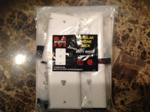 Morris Products Modular Phone Jack 80011 White - Picture 1 of 2