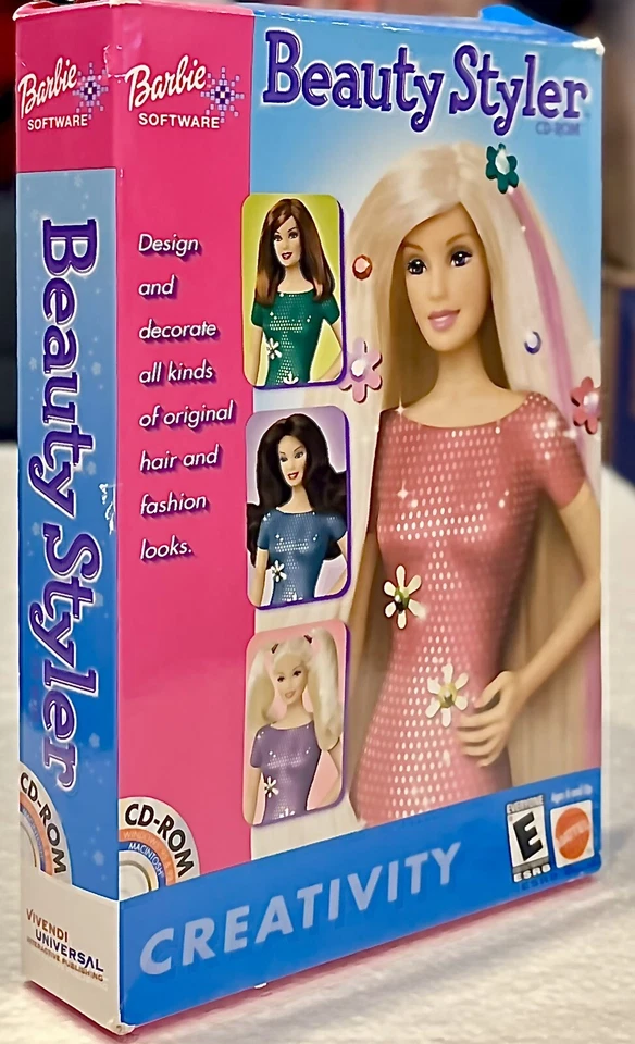 BARBIE Beauty Styler Big Box PC CD-ROM Video Game Software Windows Mac Mattel - Image 2 of 4