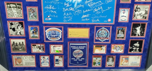 Jackie Robinson Sandy Koufax Clayton Kershaw +72 Signed Dodgers Photo Collage - Picture 3 of 11