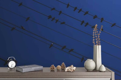 3D Sky Wire Sparrow Wallpaper Wall Murals Removable Wallpaper 221