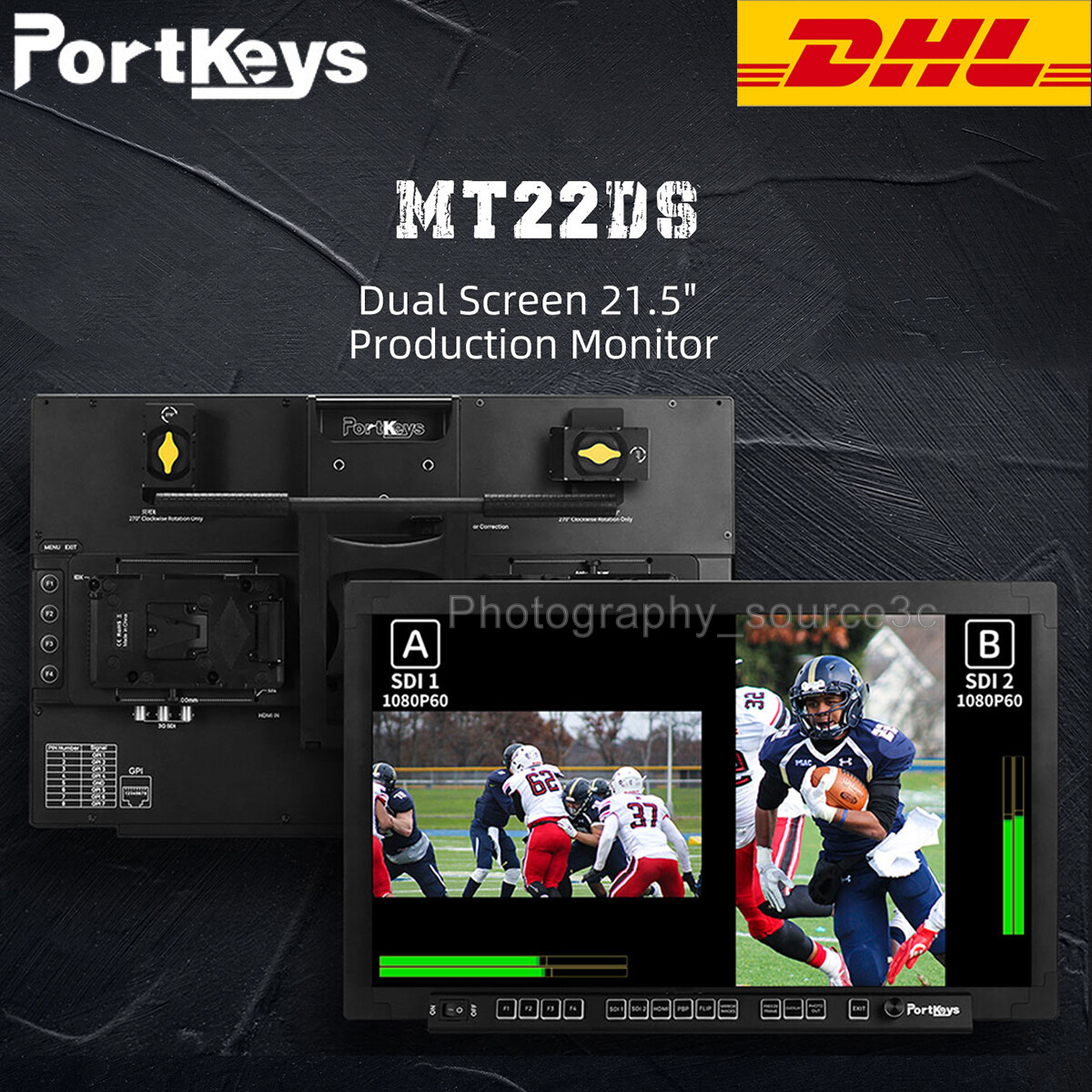 PortKeys MT22DS 21.5 inch SDI HDMI Dual Screen Production