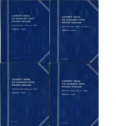 Lot of 4 Liberty Head or Morgan Type Silver Dollar Folios 1 - 4 Nos. 9082 - 9085
