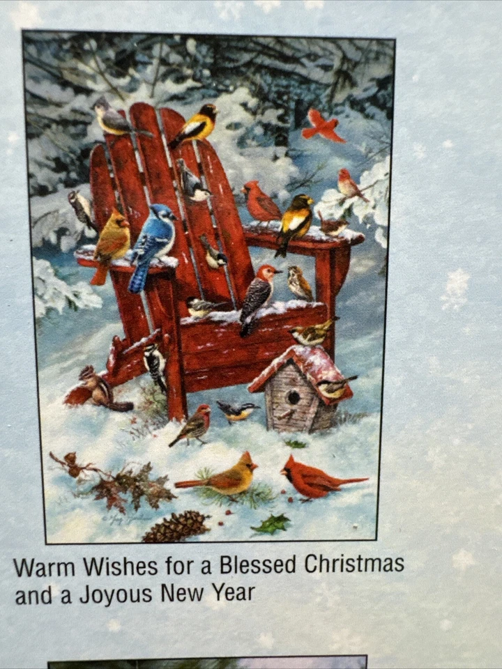 LEANIN TREE Holiday Songbirds Art By Greg Giordano  20 Assorted Christmas Cards - Image 3 of 4