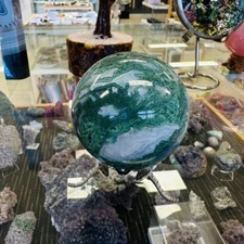 Moss Agate Crystal Sphere 8cm
