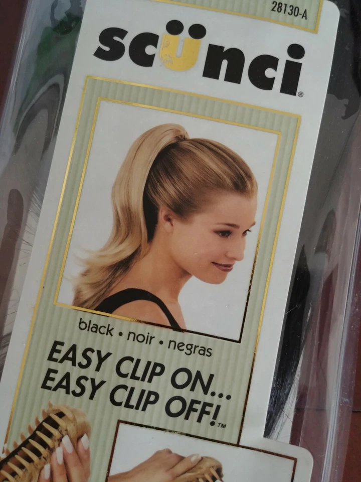 Nuevo SCUNCI Negro Clip-on Largo Imitación Extensión de Cabello En Capas Clip Cierre Estilo de Cabello Foto 2 de 4