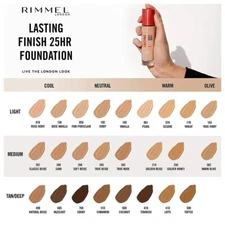 Rimmel Lasting Finish 25Hr Foundation with Comfort Serum ~ Choose Your Shade