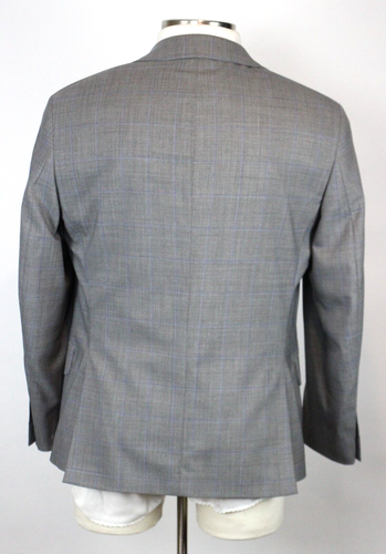Peter Millar Hartford Suit 40 S Men's Grey Windowpane Wool Two Button Flat Front - Picture 5 of 15