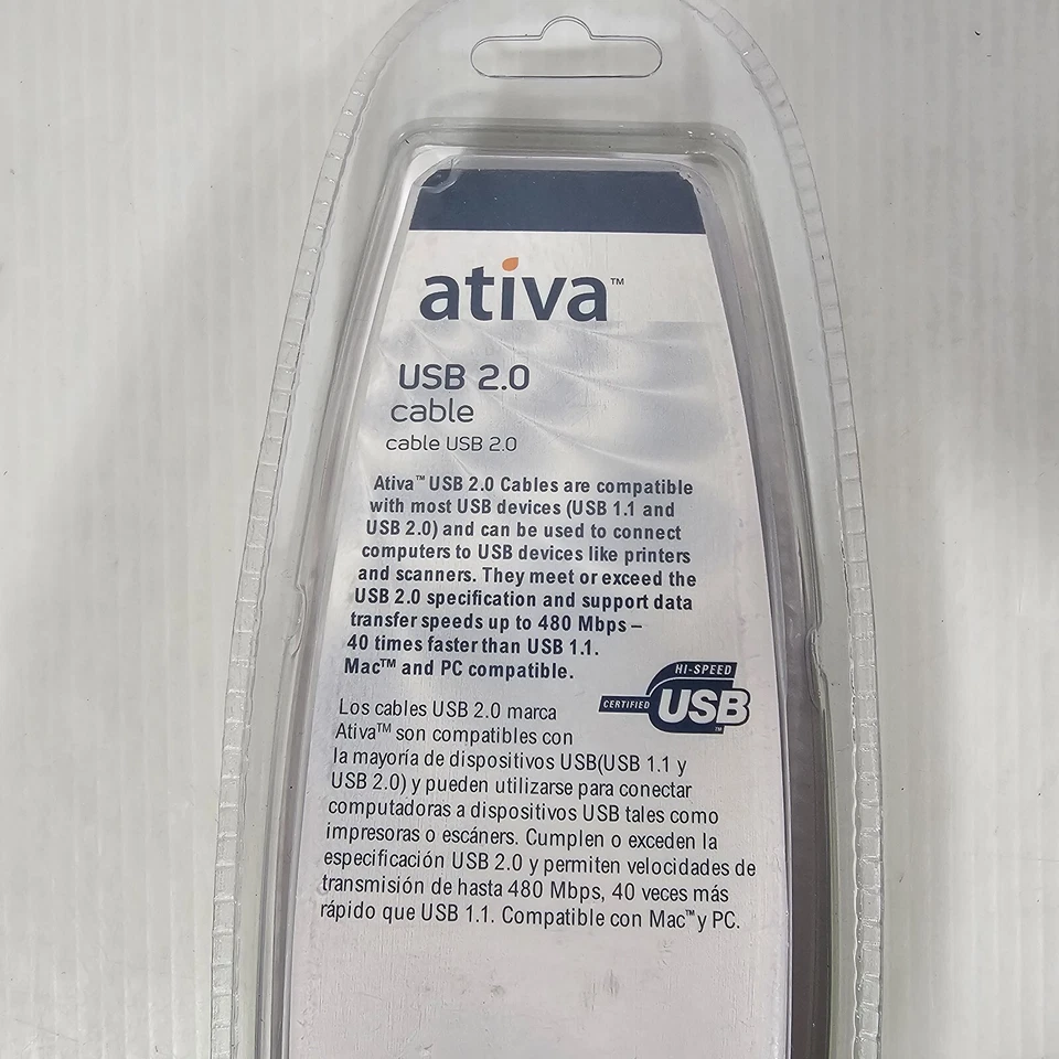 Ativa USB 2.0 Cable 6 ft Connect Computers Printers NEW - Image 4 of 4