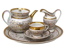 Antique KPM Berlin porcelain tea set circa 1840
