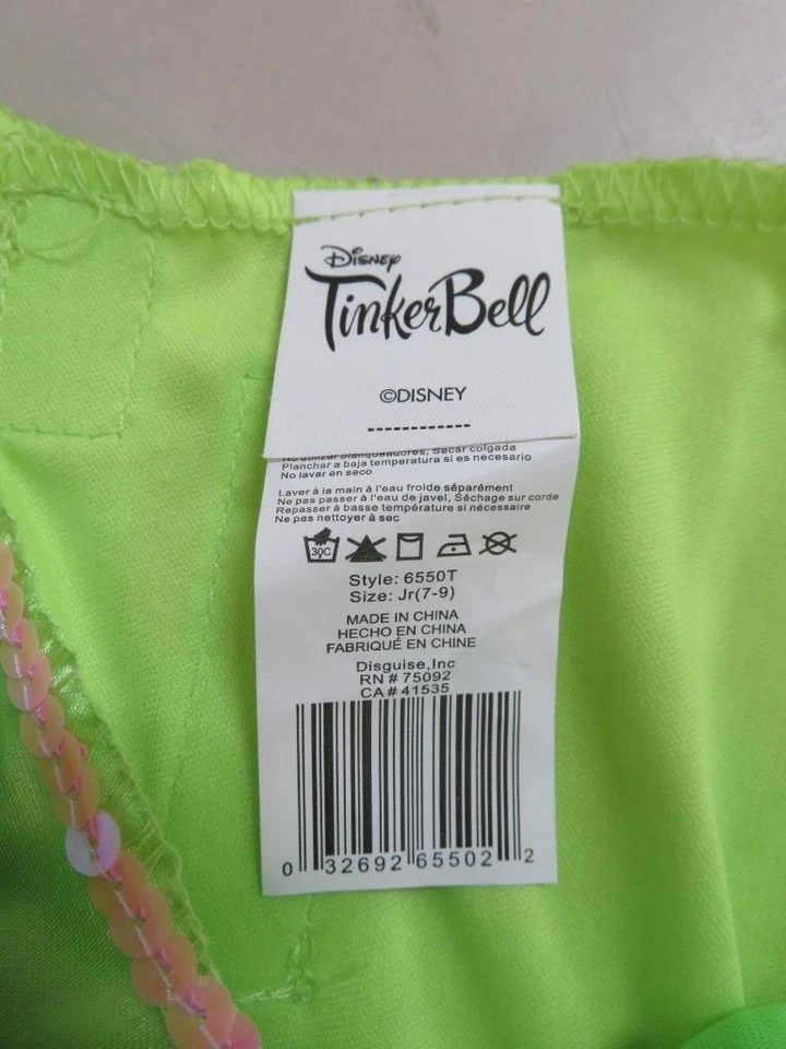 Vestido Disfraz Campanilla Deluxe Adulto Halloween con Alas Talla Jr 7-9 Foto 3 de 3