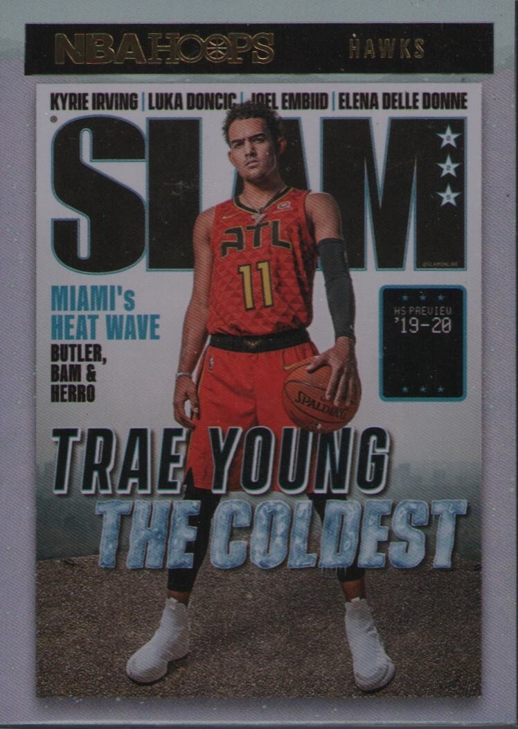 2020-21 Panini Hoops SLAM The Coldest Holo Foil Hawks Trae Young #6