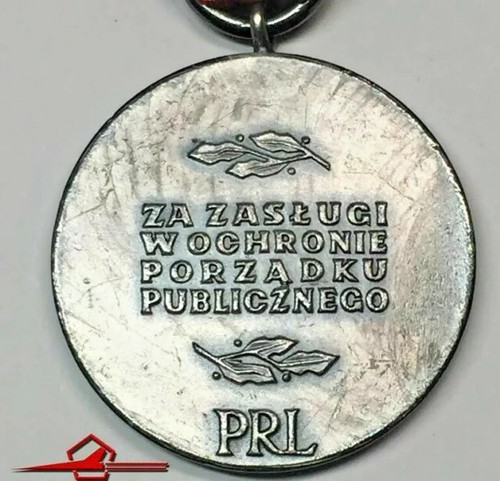 Polish PEOPLE'S Republic Silver Medal Merits IN Protecting Public Order. Unboxed - Picture 4 of 5