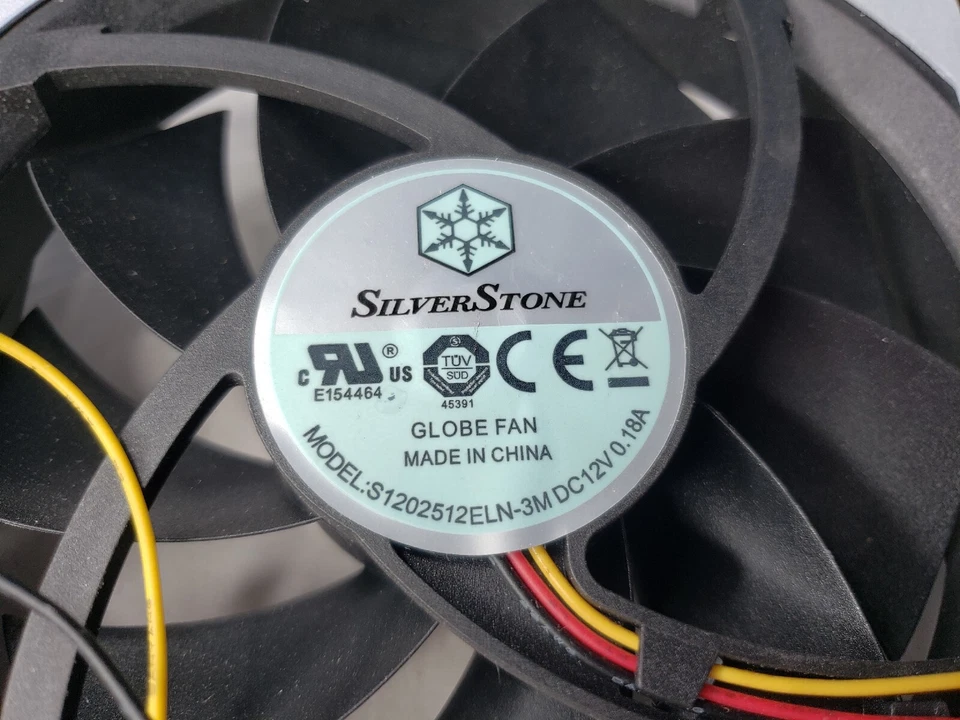 3 Silverstone CPU Globe Fan S1202512ELN-3M 3-pin 12V With Mounts - Image 3 of 4