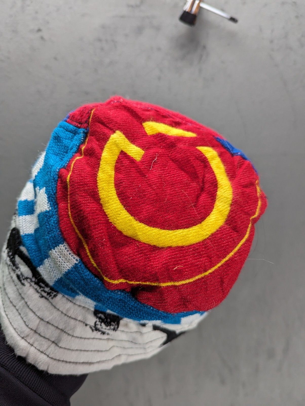 Football Scarf Bucket Hat Reworked From Old Scarfs Unique Christmas Festival image 4