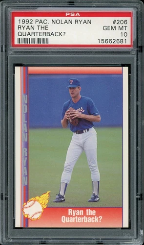 1992 Pacific Nolan Ryan Baseball #206 Ryan The Quarterback? PSA 10