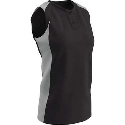 Champro Women's Diamond Fastpitch Jersey BLACK | WHITE LG