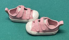 Converse All Star Leather Toddler Shoes Size 4 Pink w/ Vel Cro Great Condition